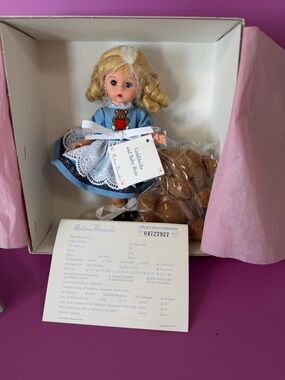 2000 Vintage Madame Alexander Doll Goldilocks And Baby Bear Adorable Fairytale